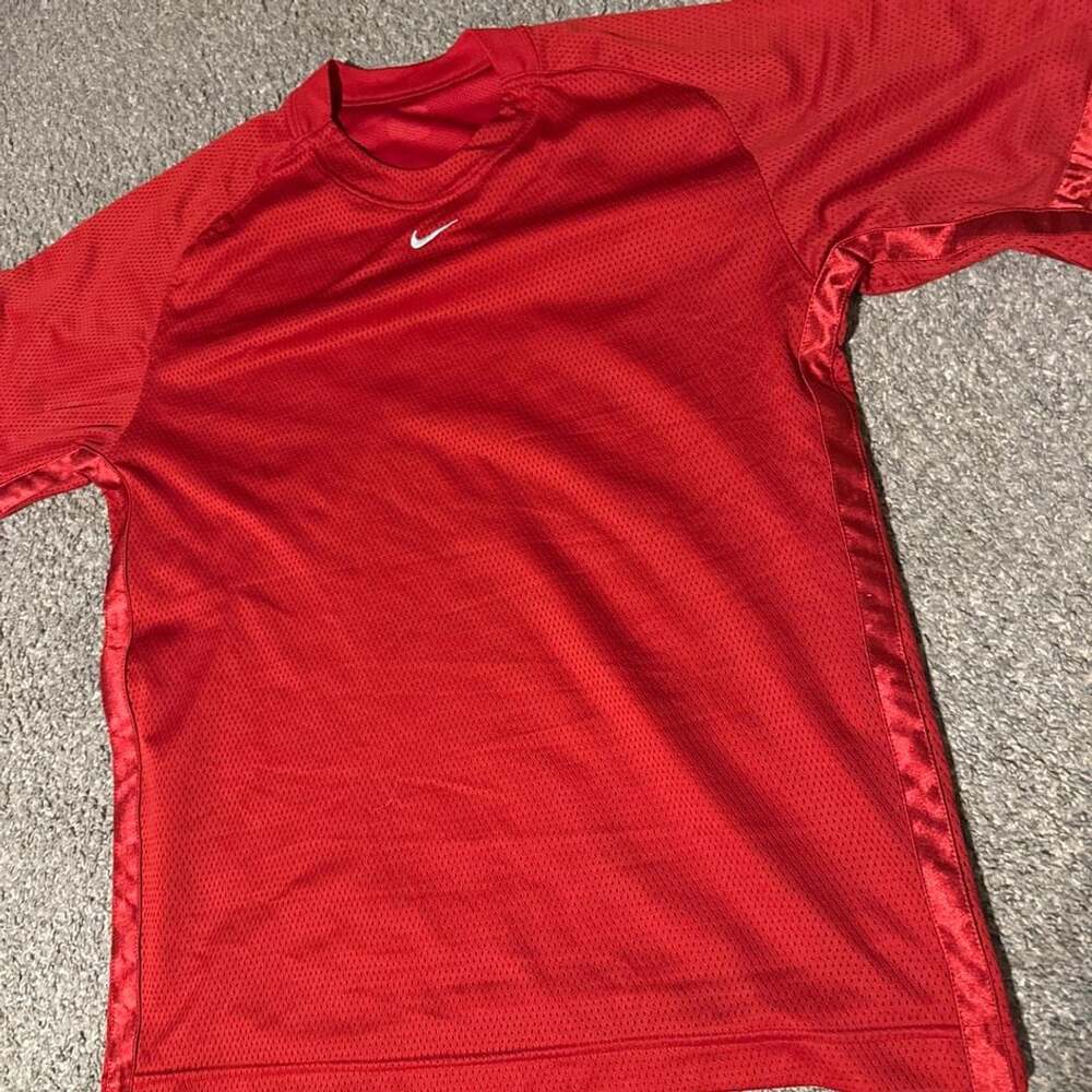 Nike Vintage Basketball Center Swoosh Mesh Short Sleeve Jersey Top